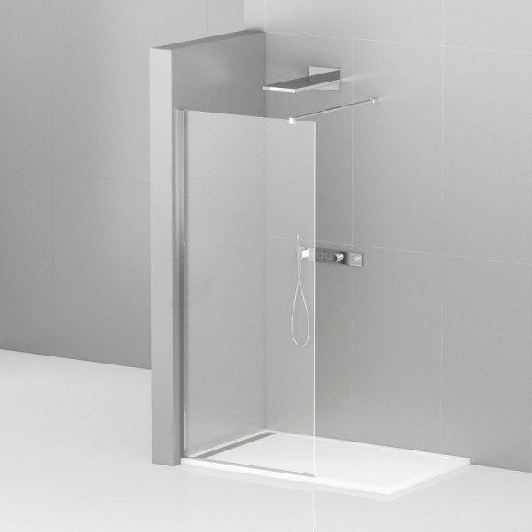 Душевая перегородка Cezares Liberta 140x195 стекло прозрачное, профиль хром (LIBERTA-L-1-140-C-Cr)