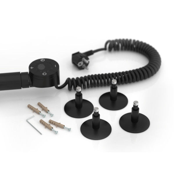 Полотенцесушитель электрический Сунержа Стилье Формат 22 ТП 600x500 (1+2+1) ПZП 21 матовый чёрный (31522-6050)