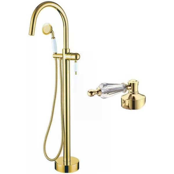 Смеситель напольный Boheme Imperiale золотой с душевым комплектом (289-SW) Смеситель напольный Boheme Imperiale золотой с душевым комплектом (289-SW)