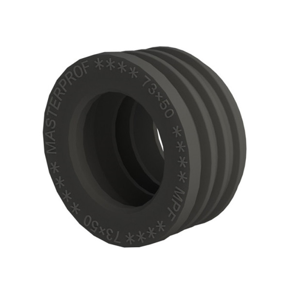 Манжета резиновая MasterProf 73x50 мм. для канализации (черная, тэп) (ИС.131816)