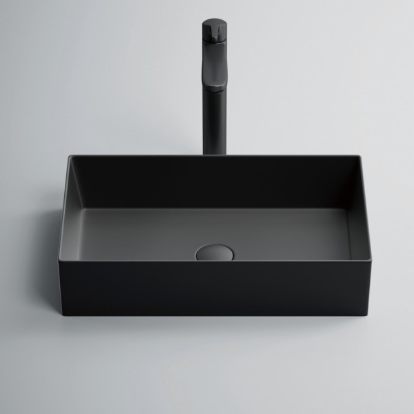 Раковина накладная Abber Rechteck 60x36x13 черная матовая (AC2220MB)