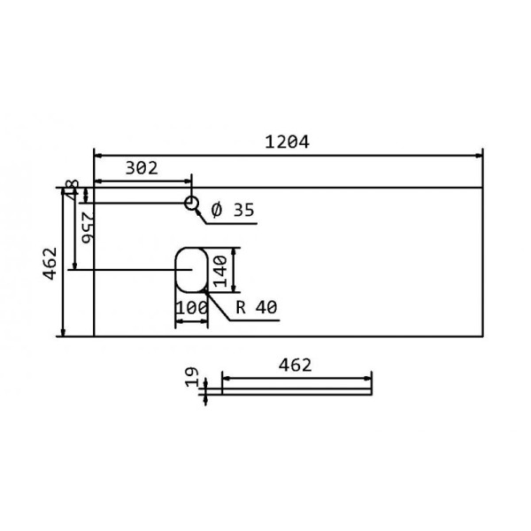Столешница BelBagno 1204x462x190 левостороннее расположение отверстий для раковины и смесителя Bianco Opaco (EK-120-AS-BO-L) Столешница BelBagno 1204x462x190 левостороннее расположение отверстий для раковины и смесителя Bianco Opaco (EK-120-AS-BO-L)