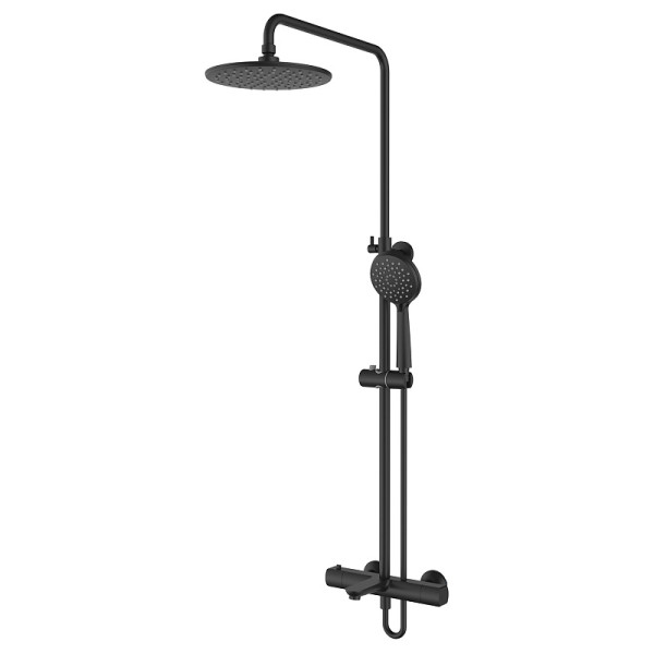 Душевая система Azario Galaxy с термостатом черная (AZ-67B47EV1(PA)-1DC1J19A-ZH3394A-HB1153PA)