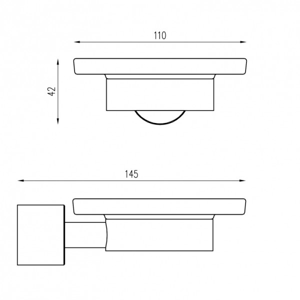 Мыльница с держателем Abber Osten 316 сталь брашированная (AA185A8BST)