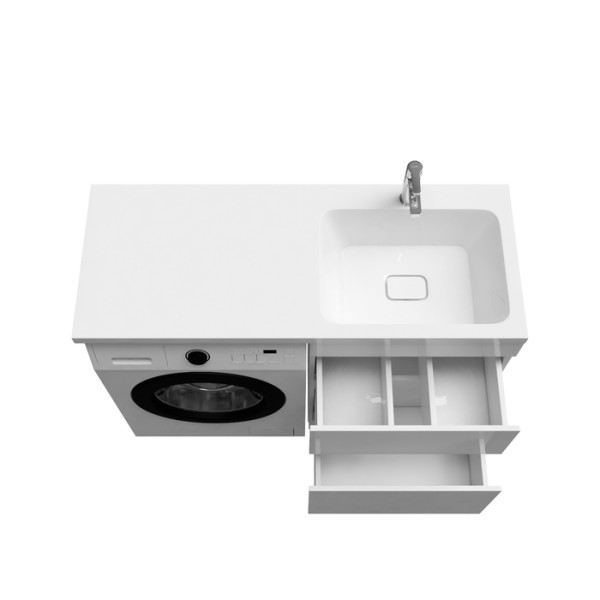 Тумба для стиральной машины с раковиной Iddis Optima Home белая (OPH12RBi95K) Тумба для стиральной машины с раковиной Iddis Optima Home белая (OPH12RBi95K)