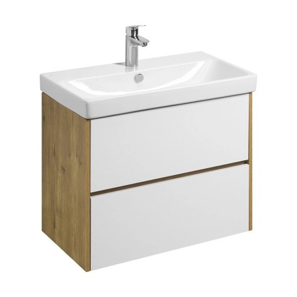 Тумба-умывальник Aquaton Сканди 80 Бел/Дуб Рустикальный/1WH501772 Раковина Адриана 80 (1A2830K0SDZ90)