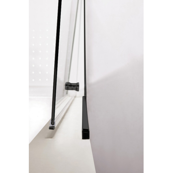 Душевая перегородка Cezares Eco 60x190 стекло прозрачное, профиль черный (ECO-O-B-1-60-C-NERO)