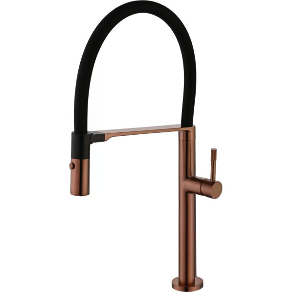 Смеситель для кухни Boheme Kitchen Бронзовый с гибким изливом (114-BRB) Смеситель для кухни Boheme Kitchen Бронзовый с гибким изливом (114-BRB)