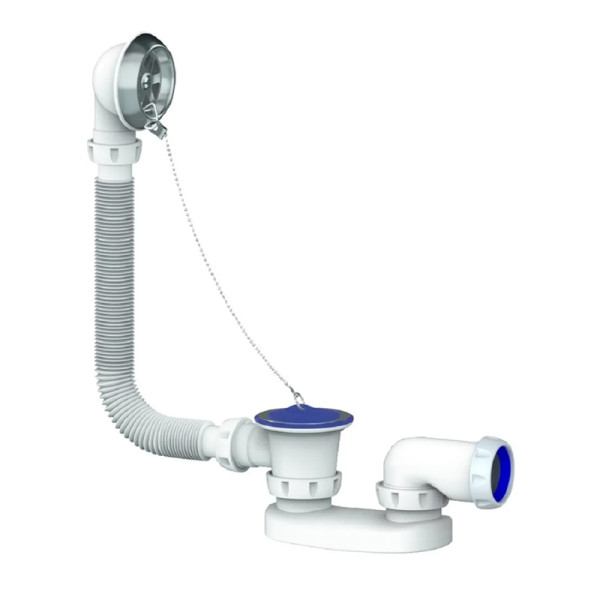 Сифон для ванны и глубок поддона с пробкой на цепочке, с переливом Unicorn (S15) Сифон для ванны и глубок поддона с пробкой на цепочке, с переливом Unicorn (S15)