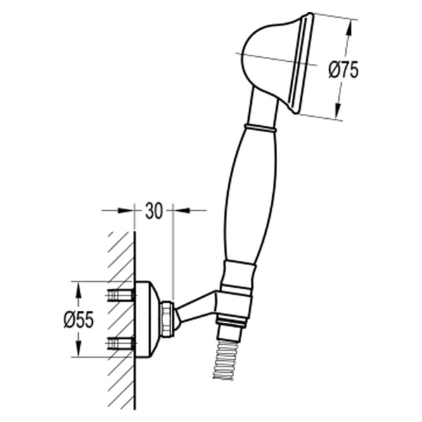 Душевой гарнитур Swedbe Terracotta терракота (темная бронза) (2562)