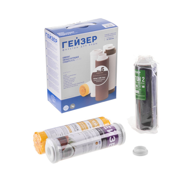 Комплект сменных картриджей №5 для Гейзер 3 (для сверхжесткой воды) (50009) Комплект сменных картриджей №5 для Гейзер 3 (для сверхжесткой воды) (50009)