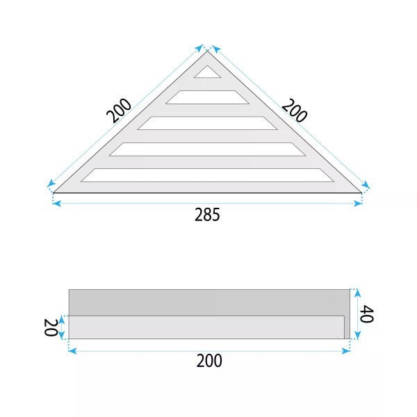 Полка угловая Rea SF07 Black mat черный матовый (REA-06012) Полка угловая Rea SF07 Black mat черный матовый (REA-06012)