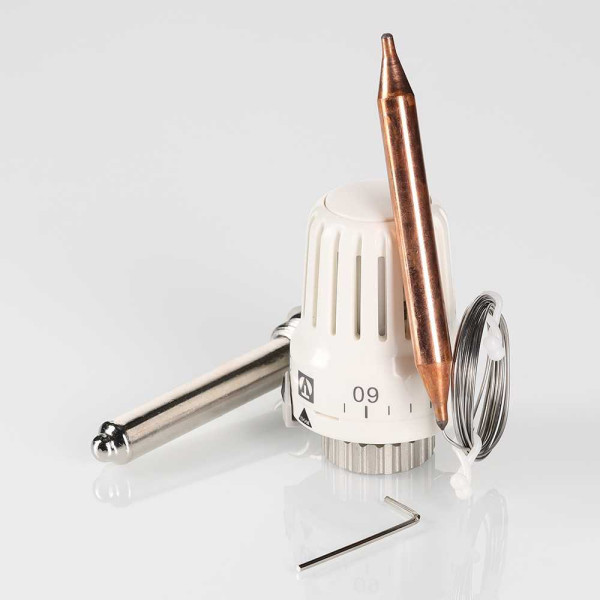 Головка термостатическая с выносным погружным датчиком Valtec (20-62 С, 2 м.) (VT.3011.0.0) Головка термостатическая с выносным погружным датчиком Valtec (20-62 С, 2 м.) (VT.3011.0.0)