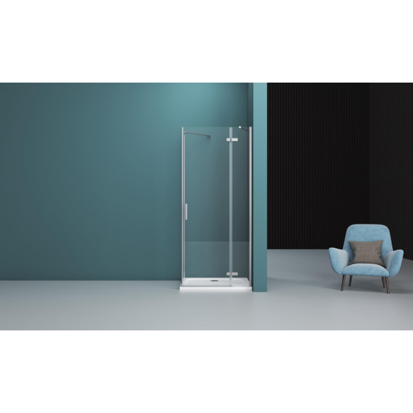 Душевой уголок BelBagno Luce 100x80x195 стекло прозрачное, профиль хром (LUCE-AH-1-100/80-C-Cr) Душевой уголок BelBagno Luce 100x80x195 стекло прозрачное, профиль хром (LUCE-AH-1-100/80-C-Cr)