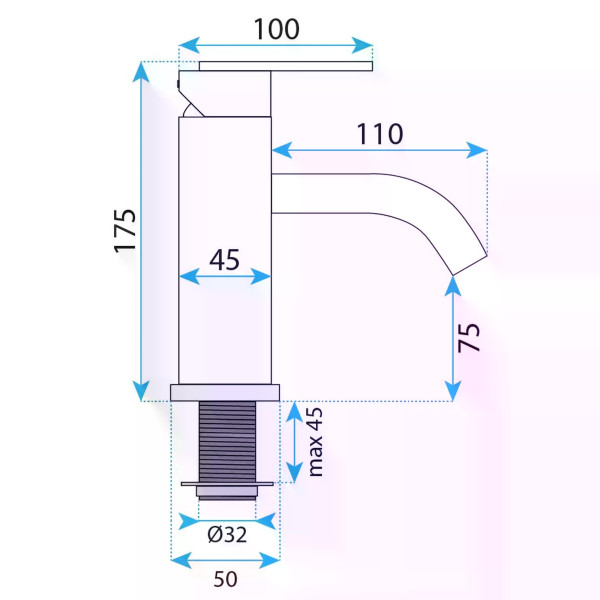 Смеситель для раковины Rea Ontario золото матовое (REA-B5505) Смеситель для раковины Rea Ontario золото матовое (REA-B5505)