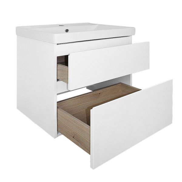 Тумба подвесная Azario с раковиной Мила 60 с раковиной Tempo 60 (CS00091362)