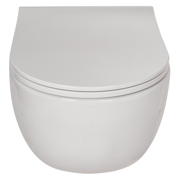 Комплект инсталляция с унитазом Berges Novum525 c с кнопкой L3 хром глянец, унитаз EGO Rimless, сиденье Toma Slim SO (047213)