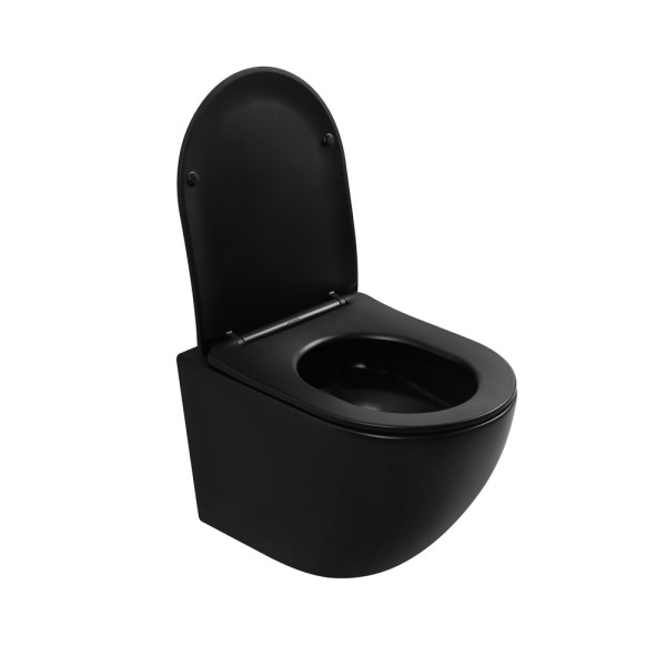 Унитаз подвесной Abber Bequem 355x490x360 черный матовый (AC1100TMB)