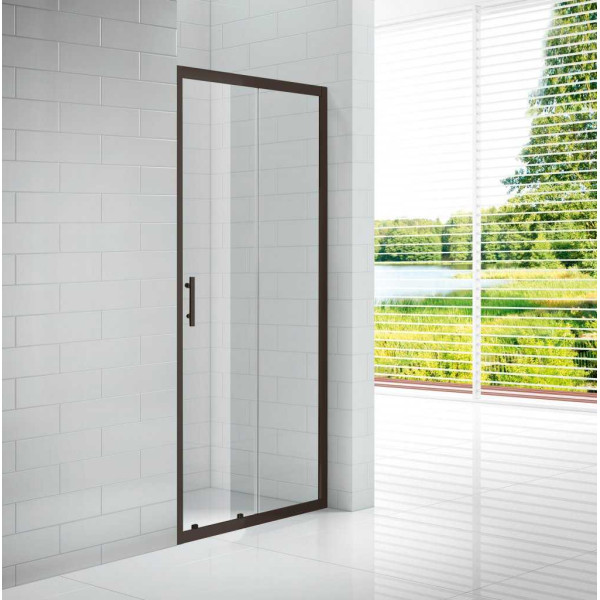 Душевая дверь Cezares Eco 120х195 стекло прозрачное, профиль черный (ECO-O-BF-1-120-C-NERO)