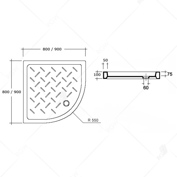 Душевой поддон RGW CR/R 80x80 белый (19170488-01) Душевой поддон RGW CR/R 80x80 белый (19170488-01)