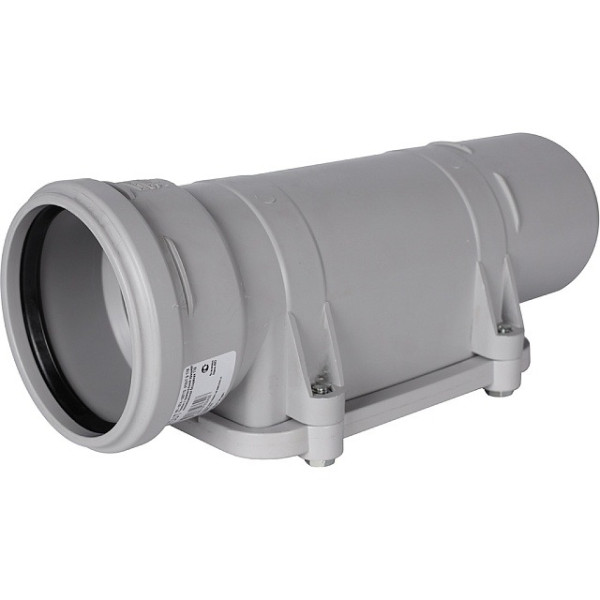 Ревизия 110 Stout с прямоугольной крышкой (PP, серая) SKB-0014-000110