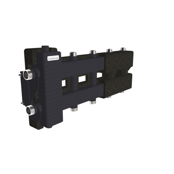 Коллектор балансировочный Gidruss BM-60-5DU.EPP (до 60 кВт, вх. G 1", 2+2+1 контура G 1",4D-кронштейны K.UMS, EPP-термоизоляция, ст. 09Г2С) Коллектор балансировочный Gidruss BM-60-5DU.EPP (до 60 кВт, вх. G 1", 2+2+1 контура G 1",4D-кронштейны K.UMS, EPP-термоизоляция, ст. 09Г2С)