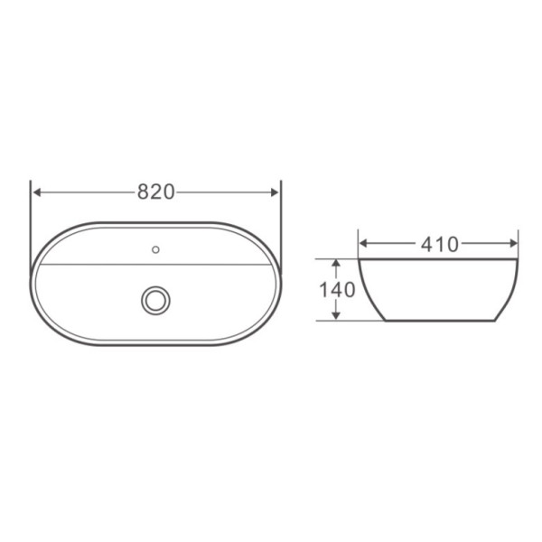 Раковина накладная BelBagno белая (BB1347)