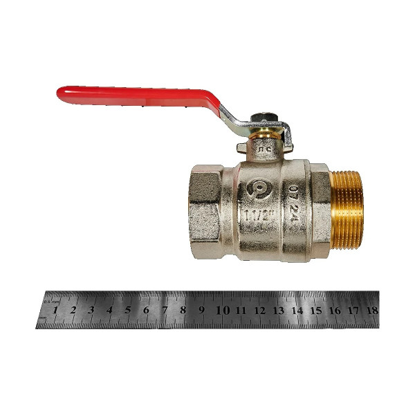 Кран 1 1/2" ВН шаровый Rommer (ГОСТ, красная ручка) RBV-0002-2210340 Кран 1 1/2" ВН шаровый Rommer (ГОСТ, красная ручка) RBV-0002-2210340