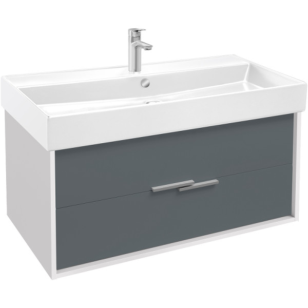 Тумба подвесная Jacob Delafon Vivienne 100 серый матовый/белый глянец (EB1668-J5-J54)