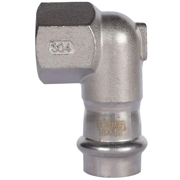 Переход угловой 18х1/2"В Rommer из нержавеющей стали (пресс) (RSS-0009-001812) Переход угловой 18х1/2"В Rommer из нержавеющей стали (пресс) (RSS-0009-001812)