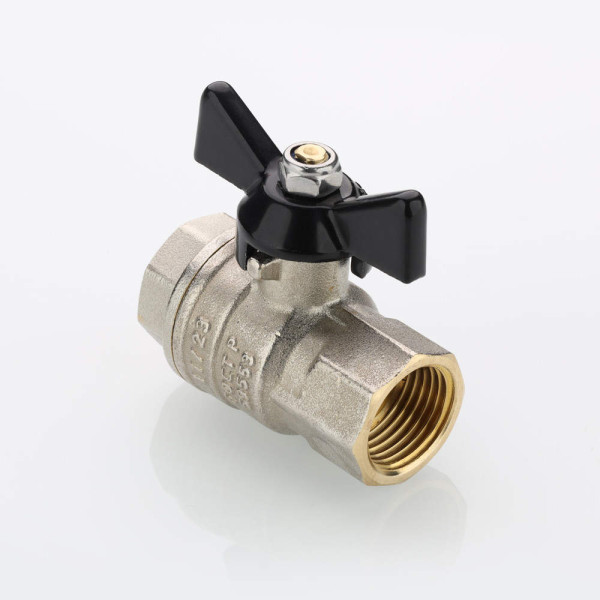 Кран 1/2" ВВ шаровый Valtec Perfect-ГОСТ (черная бабочка) VT.417.N.04 Кран 1/2" ВВ шаровый Valtec Perfect-ГОСТ (черная бабочка) VT.417.N.04