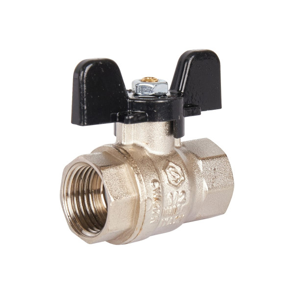 Кран 1/2" ВВ шаровый Stout стандартнопроходной (чёрная бабочка) SVB-0012-000015 Кран 1/2" ВВ шаровый Stout стандартнопроходной (чёрная бабочка) SVB-0012-000015