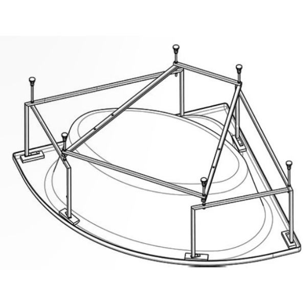 Каркас для ванны Santek Карибы 1400х1400 слив-перелив (1WH112430) Каркас для ванны Santek Карибы 1400х1400 слив-перелив (1WH112430)