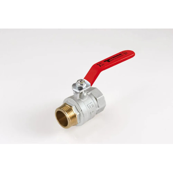 Кран шаровый Tiemme 3/8" ВB Scirocco красная ручка (2310034 / 2310)