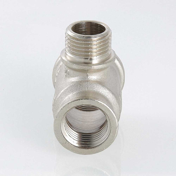 Тройник переходной 3/4"х1/2"х1/2" ВНВ Valtec (никель) (VTr.132.RN.050404)