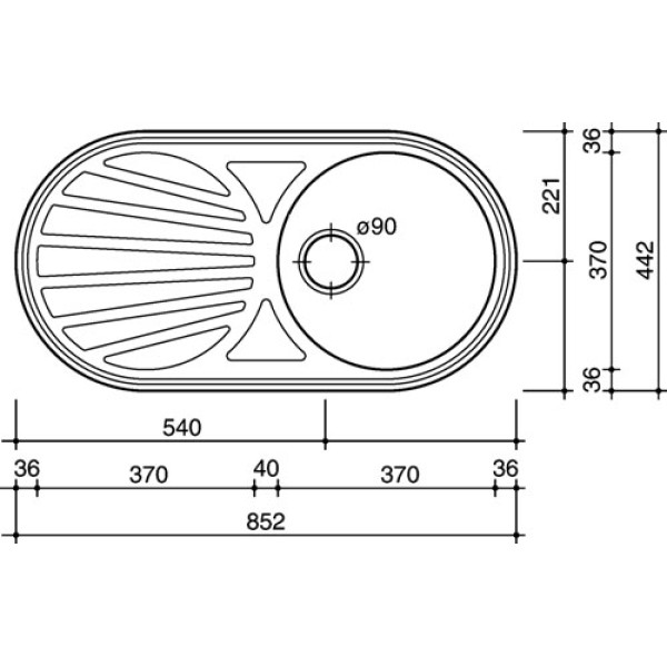Мойка для кухни врезная Reginox Galicia 852x442 Lux OKG
