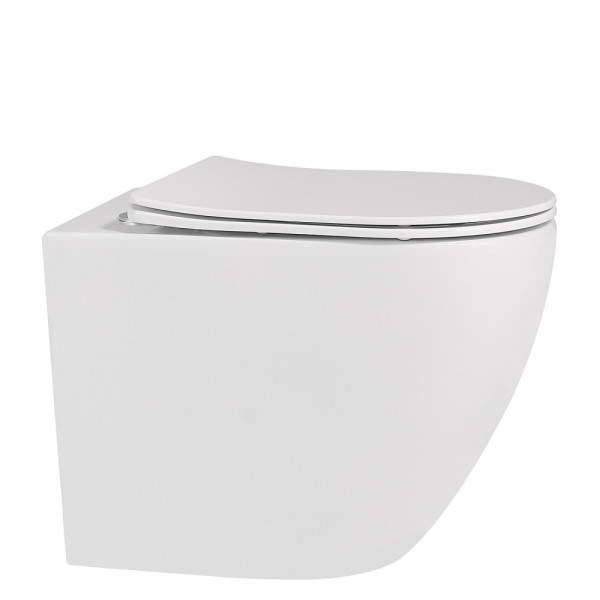 Унитаз напольный ABBER Bequem белый, безободковый (AC1111)