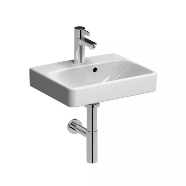 Раковина подвесная Geberit Smyle Square 45х36 с отверстием под смеситель и перелив, белая (500.222.01.1) Раковина подвесная Geberit Smyle Square 45х36 с отверстием под смеситель и перелив, белая (500.222.01.1)