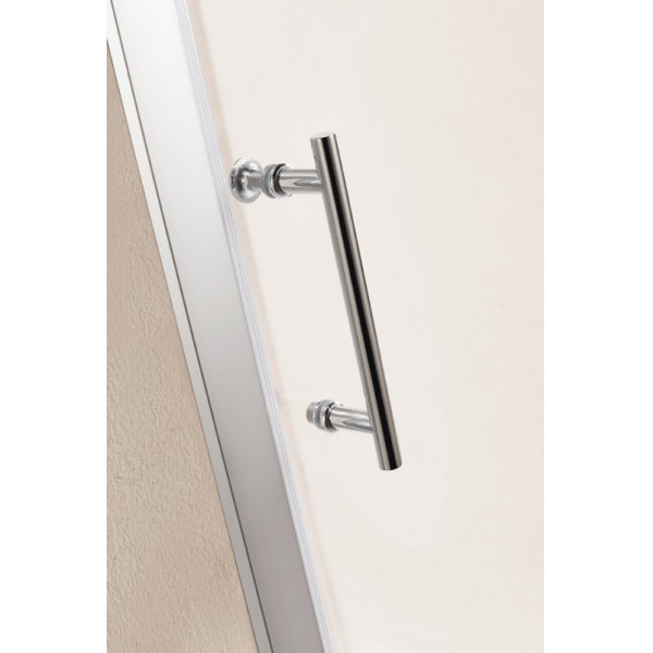 Душевая перегородка Cezares Eco 80x190 стекло прозрачное, профиль хром (ECO-O-BS-12-80-C-Cr)