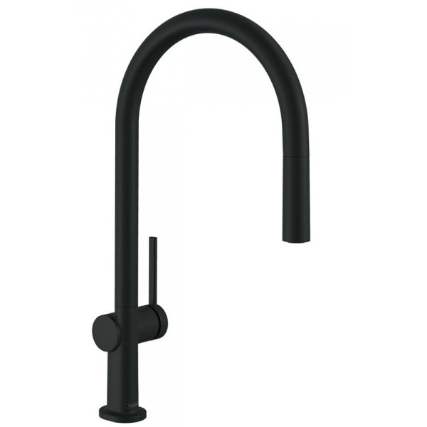 Смеситель для кухни Hansgrohe Zesis M33 черный, с видвижным изливом (74803670)