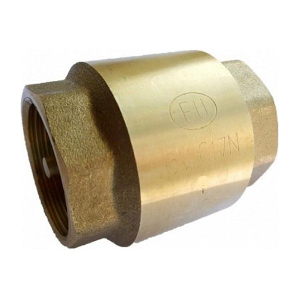 Клапан обратный вертикальный 1" Kromwell с латунным седлом (KW.502.06) Клапан обратный вертикальный 1" Kromwell с латунным седлом (KW.502.06)