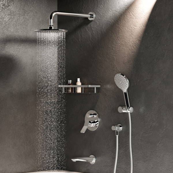 Смеситель для ванны и душа AM.PM X-Joy с душевым набором хром (FB85A3RH10)