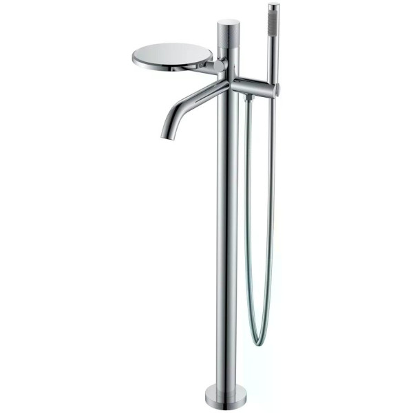 Смеситель напольный Boheme Stick хром с душевым комплектом (129-CRCR.2)
