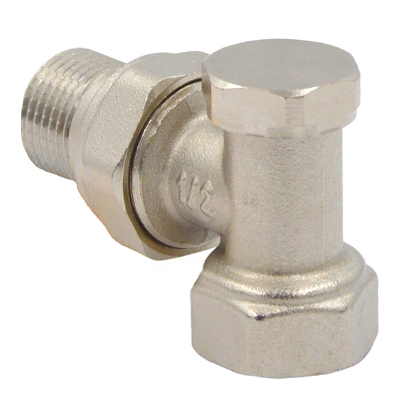 Клапан настроечный угловой 1/2" Okseler (никель) (oks00384) Клапан настроечный угловой 1/2" Okseler (никель) (oks00384)