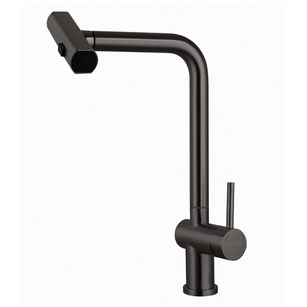 Смеситель для кухни Melodia Perfetto с вытяжным изливом черный (MDV30208gn) Смеситель для кухни Melodia Perfetto с вытяжным изливом черный (MDV30208gn)