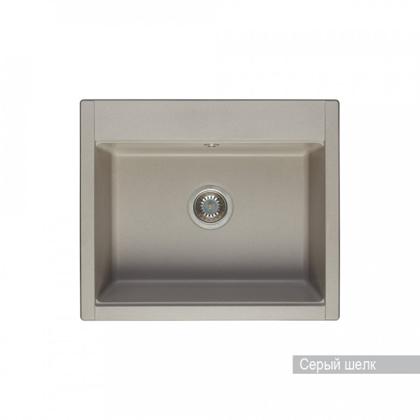 Мойка для кухни врезная Aquaton Делия 60 517x602x218 серый шелк (1.A715.2.32L.D25.0)
