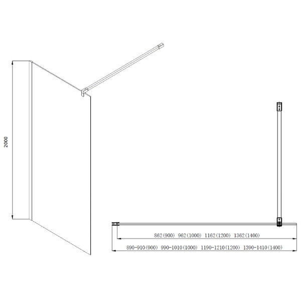 Душевая перегородка Aquatek 140x200 стекло прозрачное, профиль хром (AQ WIW 14020CH) Душевая перегородка Aquatek 140x200 стекло прозрачное, профиль хром (AQ WIW 14020CH)