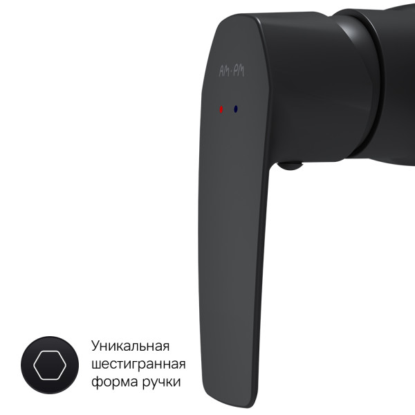 Смеситель для душа AM.PM Gem черный (F90A20022) Смеситель для душа AM.PM Gem черный (F90A20022)
