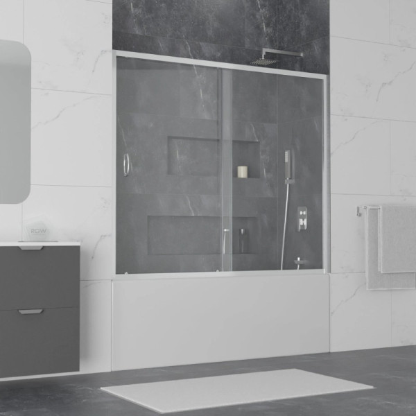 Душевая шторка для ванны RGW SC-043 170x150 стекло прозрачное, профиль хром (351104317-11)