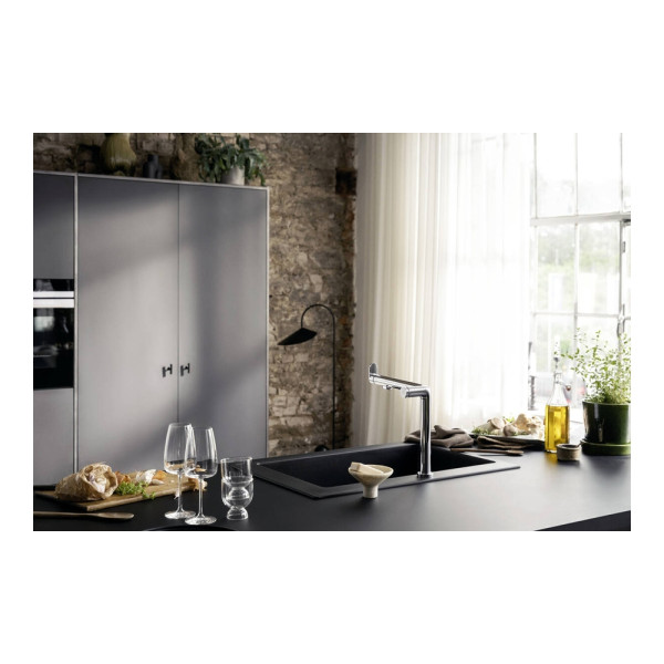 Смеситель для кухни Hansgrohe Aqittura M91 240 черный (76804670)